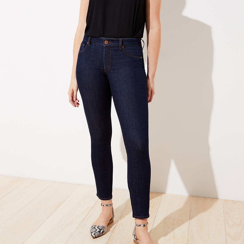 Curvy Skinny Jeans In Dark Wash, Sz2